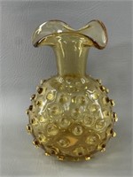 Amber Blown Glass Vase