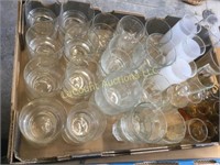 assorted glassware glasses mini amber more