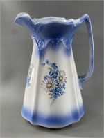 Tall Painted Ceramic Pticher