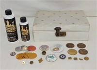 Pins, Tokens, Jewelry Cleaner & More
