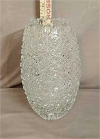 Cut Glass Vase 9" Tall