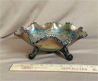 Carnival Glass 8" Footed Bowl