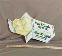 Pure & Simple Butter Metal Sign