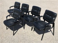 (5)pc - Black Padded Chairs
