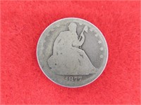 1877 P SEATED LIBERTY HALF DOLLAR 90%