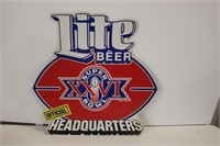 Miller Lite Super Bowl 26 sign