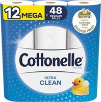 Cottonelle Ultra Clean 12-Pk Mega Rolls Toilet