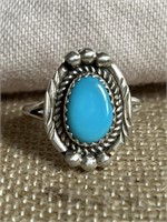 Sterling Silver Southwest Ring w/ Turquoise Size