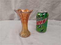 Carnival Stretch Glass Vase 5 1/2" tall