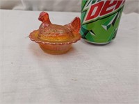 Carnival Glass Mini Hen on Nest -  Mosser