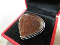 NEW MONTANA AGATE SIZE 7.5 RING STAMPED 925