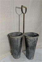 14" Galvanized attached bucket's with wood