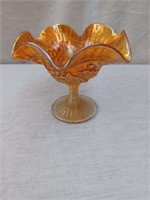 Carnival Glass Compote 4 1/2" tall