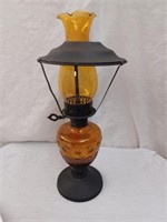 Amber Oil Lamp 16 1/2" tall