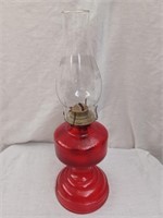 Red Oil Lamp 18 1/2" tall