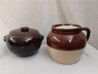 Stoneware #3 Bean Pot and Cookie Jar