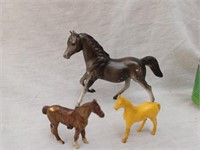 3 Small Vintage Toy Horses