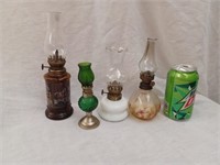 4 Small Oil lamps