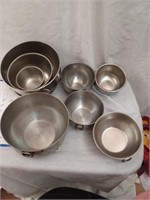 8 Aluminum Mixing Bowls