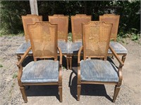 6 Caned Back Heritage Dining Chairs