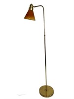 OMI Brass Floor Lamp w Glass Shade