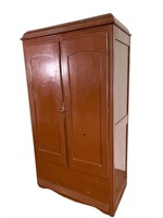 Vtg Painted Wardrobe Cabinet