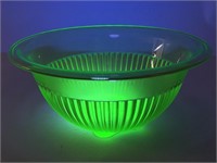 10.5" Uranium Glass Bowl