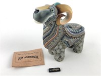 Jon Anderson Polymer Clay Ram Art