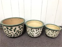 3 Ceramic Planters