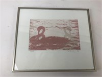 Vintage Bruch Swan A/P Lithograph