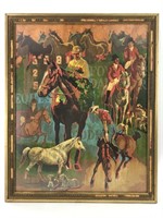 Vintage Original Equestrian Horse Painting