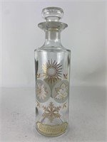 Vintage Old Fitzgerald Four Seasons Glass Decanter