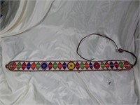 Antique African Beaded Leather Belt