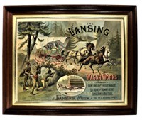 Lansing Farm Wagon Paper Sign