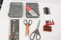 Drill Bits With Cases & Scissors