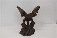 Wood Carved Eagle 13" in height