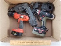 Assorted Cordless Drills & B&D Charger Untested