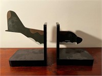 Vintage airplane bookends
