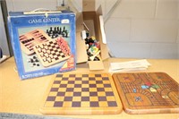 5 in 1 Wooden Game Center Chess Checkers etc