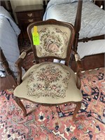 antique French needlepoint chair