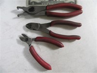 (3) SNAP ON asst Cutters~Plier Hand Tools