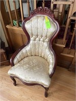 Victorian cherry wingback chair