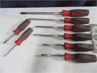 8pc Red/Black Screwdriver Tool SET