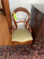 antique carved fruit/balloon back chair