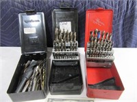 (3) SNAP ON Drill Bit Cases & Bits