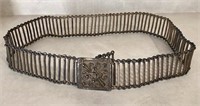 METAL BELT FROM THAILAND W/ STERLING SILVER BUCKLE