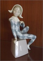 LLADRO BOY ON LETTER "B" BLOCK