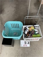 Folding cart, laundry basket, etc.