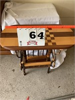 Checkerboard/magazine rack table