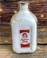 Vintage 10" Half Gallon Farmers Dairy Bottle